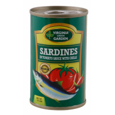 Virginia Green Garden Sardines In Tomato Sauce With Chili 155g
